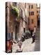 Motorscooters on Residential Street near Vatican City, Rome, Italy-Connie Ricca-Premier Image Canvas