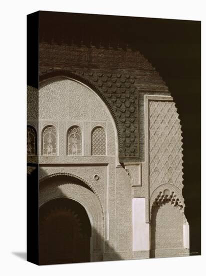 Mouldings Over Arched Doorway, Ben Youssef Medersa, Marrakech (Marrakesh), North Africa-David Poole-Premier Image Canvas