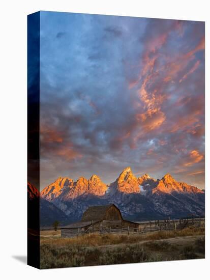 Moulton Barn at Sunrise, Grand Teton National Park-Adam Jones-Premier Image Canvas