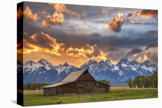 Moulton barn sunset fire-Darren White Photography-Premier Image Canvas