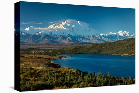 Mount Denali, previously known as McKinley from Wonder Lake, Denali National Park, Alaska-null-Premier Image Canvas