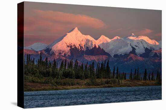 Mount Denali, previously known as McKinley from Wonder Lake, Denali National Park, Alaska-null-Premier Image Canvas