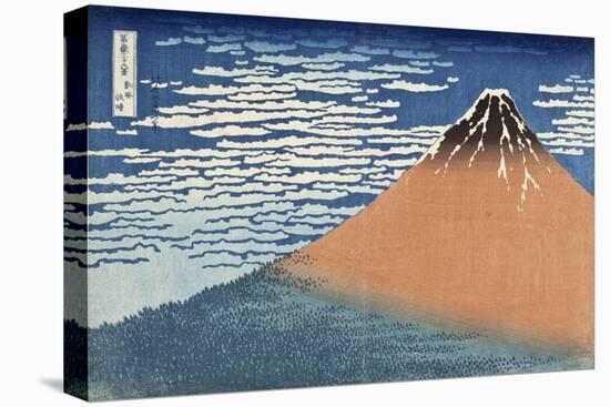 Mount Fuji in Clear Weather (also known as Red Fuji), c.1830-Katsushika Hokusai-Premier Image Canvas