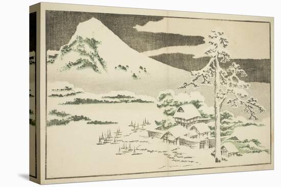Mount Fuji in Winter, from the Picture Book of Realistic Paintings of Hokusai, C.1814-Katsushika Hokusai-Premier Image Canvas