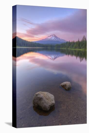 Mount Hood at Beautiful Trillium Lake-Vincent James-Premier Image Canvas