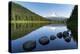 Mount Hood, part of the Cascade Range, perfectly reflected in the still waters of Trillium Lake, Or-Martin Child-Premier Image Canvas