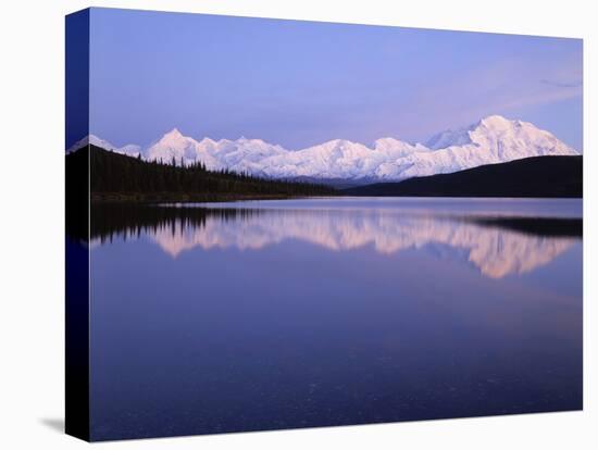 Mount Mckinley Reflection in Wonder Lake at Sunset, Denali National Park, Alaska, Usa-Gerry Reynolds-Premier Image Canvas