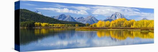 Mount Moran and the Teton Range from Oxbow Bend, Snake River, Grand Tetons National Park, Wyoming-Gary Cook-Premier Image Canvas