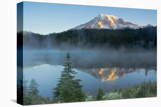 Mount Rainier and Reflection Lake, Mount Rainier National Park, Washington-Michel Hersen-Premier Image Canvas