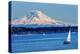 Mount Rainier Puget Sound North Seattle Snow Mountain Sailboats, Washington State-William Perry-Premier Image Canvas