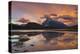 Mount Rundle Rising Above Vermillion Lakes Drive at Sunset-Neale Clark-Premier Image Canvas