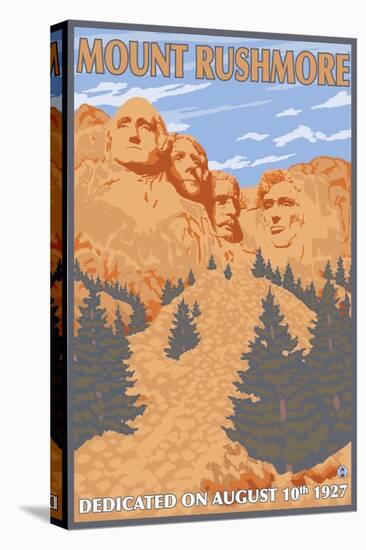 Mount Rushmore National Park, South Dakota-Lantern Press-Stretched Canvas