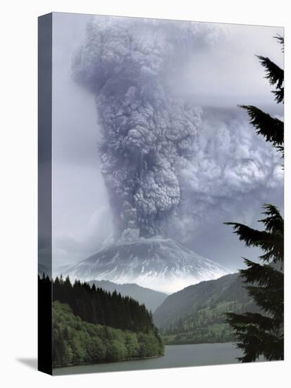 Mount St. Helens Eruption-Steve Terrill-Premier Image Canvas