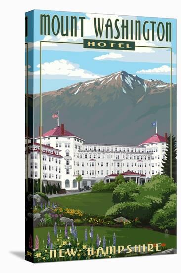 Mount Washington Hotel in Spring - Bretton Woods, New Hampshire-Lantern Press-Stretched Canvas
