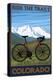 Mountain Bike - Colorado-Lantern Press-Stretched Canvas