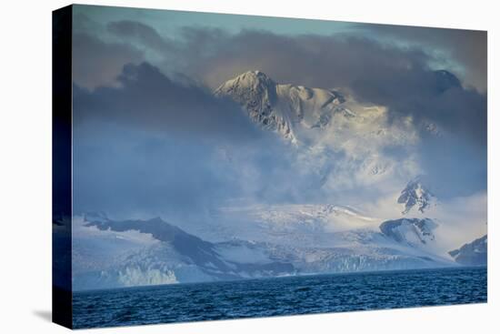 Mountain breaking through the clouds, Elephant Island, South Shetland Islands, Antarctica, Polar Re-Michael Runkel-Premier Image Canvas