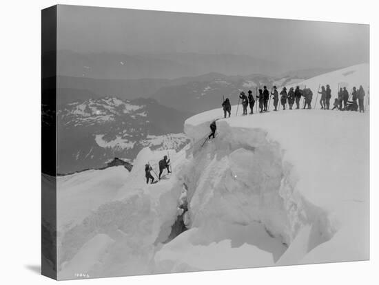Mountain Climbers Ascending Mount Baker, 1908-Asahel Curtis-Premier Image Canvas