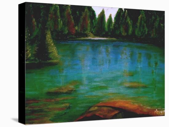 Mountain Lake-Kenny Primmer-Stretched Canvas