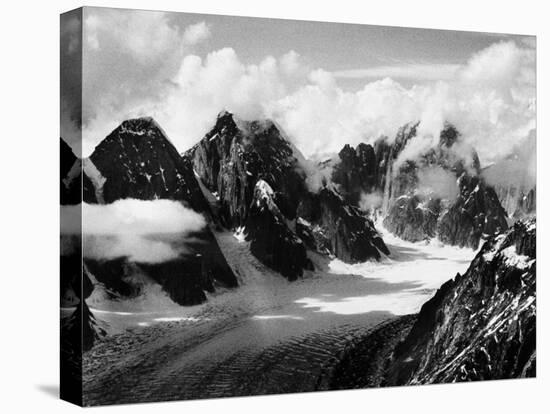 Mountain Peaks Covered in Snow-Dmitri Kessel-Premier Image Canvas