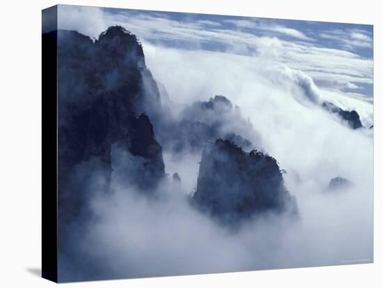 Mountain Peaks in Mist, Mt. Huangshan (Yellow Mountain), China-Keren Su-Premier Image Canvas