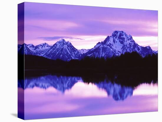 Mountain Reflections on Lake, Grand Teton National Park, Wyoming, Usa-Dennis Flaherty-Premier Image Canvas