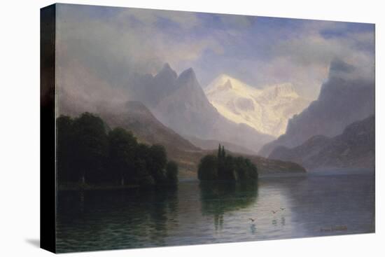 Mountain Scene, 1880-90-Albert Bierstadt-Premier Image Canvas