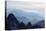 Mountain Silhouette, Aiguilles Rouges, Chamonix, Haute-Savoie, French Alps, France, Europe-Christian Kober-Premier Image Canvas