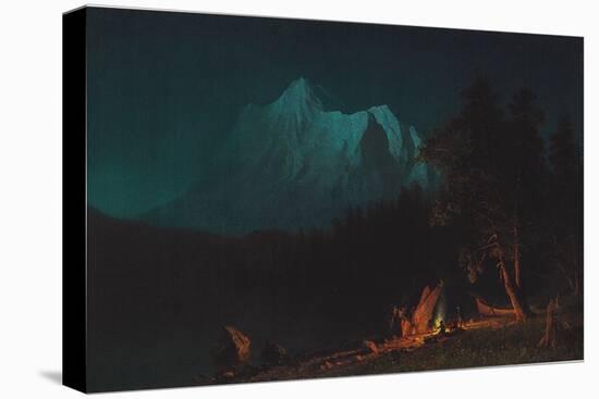 Mountainous Landscape by Moonlight-Albert Bierstadt-Premier Image Canvas