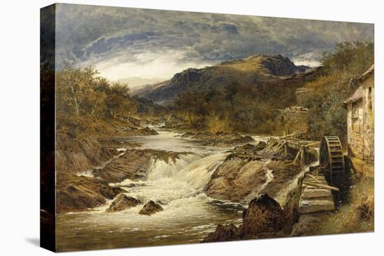 Mountainous Rocky Landscape with Stream and Watermill-Benjamin Williams Leader-Premier Image Canvas