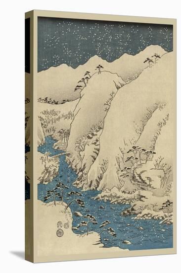 Mountains and Rivers on the Kiso Road (Kisoji No Sansen) No.1-Ando Hiroshige-Stretched Canvas