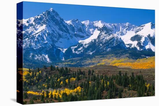 Mountains covered in snow, Sneffels Range, Colorado, USA-null-Premier Image Canvas