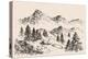 Mountains Landscape and a Sheepfold / Farm Sketch-Danussa-Stretched Canvas