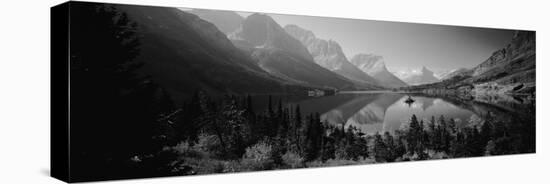 Mountains Reflected in Lake, Glacier National Park, Montana, USA-null-Premier Image Canvas