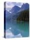 Mountains Reflected in Maligne Lake, Jasper National Park, UNESCO World Heritage Site, British Colu-Martin Child-Premier Image Canvas