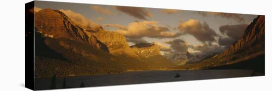 Mountains Surrounding a Lake, St. Mary Lake, Glacier Bay National Park, Montana, USA-null-Premier Image Canvas