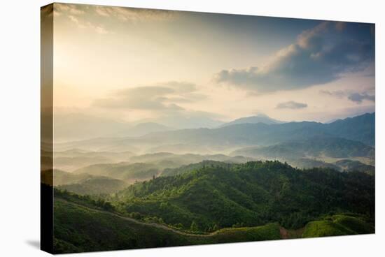 Mountains under Mist in the Morning in Zixi County, Fuzhou City,Jiangxi Province,China-Humannet-Premier Image Canvas