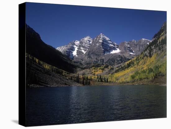 Mountains with Sky and Water, Maroon Bells, CO-Chris Rogers-Premier Image Canvas