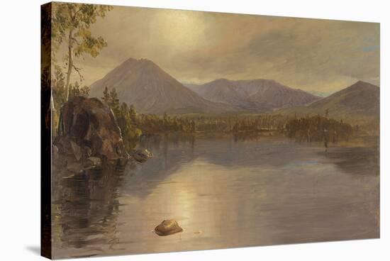 Mounts Katahdin and Turner from Lake Katahdin, Maine-Frederic Edwin Church-Stretched Canvas