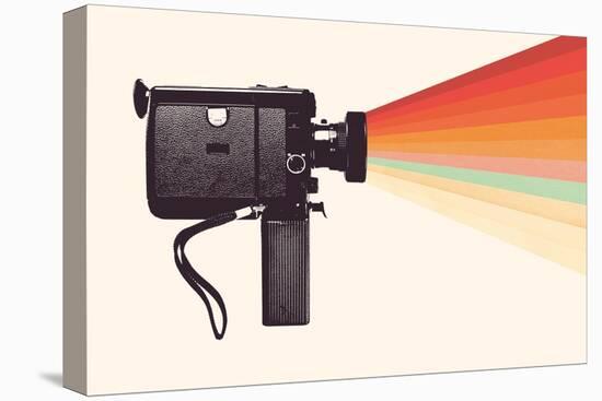 Movie Camera Rainbow-Florent Bodart-Premier Image Canvas