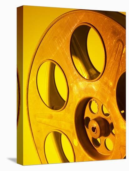 Movie Film and Reels in Yellow Light-null-Premier Image Canvas