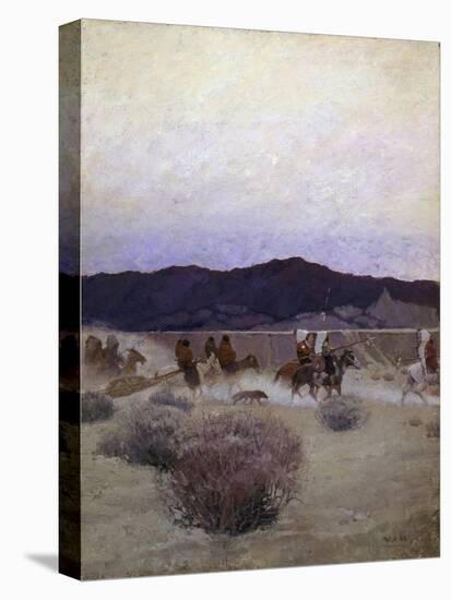 Moving Camp, 1908 (Oil on Canvas)-Newell Convers Wyeth-Premier Image Canvas