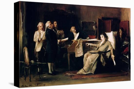 Mozart Directing His Requiem on His Deathbed-Mihaly Munkacsy-Premier Image Canvas