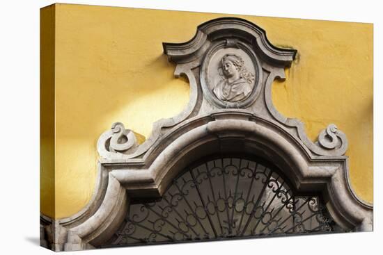 Mozart's Birthplace (Mozart Gerburtshaus), Getreidegasse, Salzburg, Austria-Julian Castle-Stretched Canvas