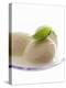 Mozzarella with Basil on Plastic Spoon-Marc O^ Finley-Premier Image Canvas