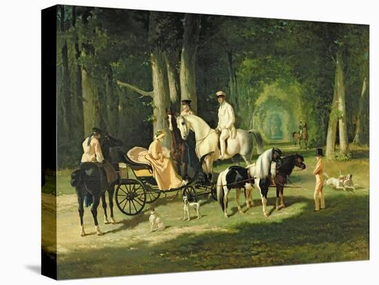Mr. and Mrs. A Mosselman and their Two Daughters, 1848-Alfred Dedreux-Premier Image Canvas