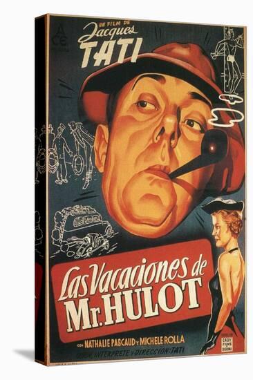Mr. Hulot's Holiday, Spanish Movie Poster, 1953-null-Stretched Canvas