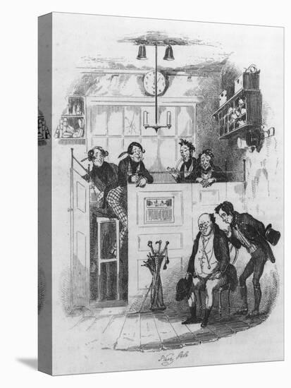 Mr. Pickwick and Sam in the Attorney's Office, Illustration from 'The Pickwick Papers'-Hablot Knight Browne-Premier Image Canvas