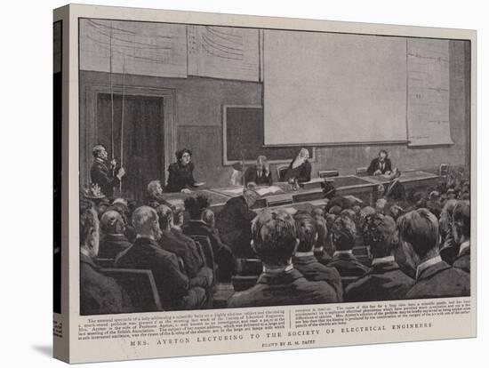 Mrs Ayrton Lecturing to the Society of Electrical Engineers-Henry Marriott Paget-Premier Image Canvas