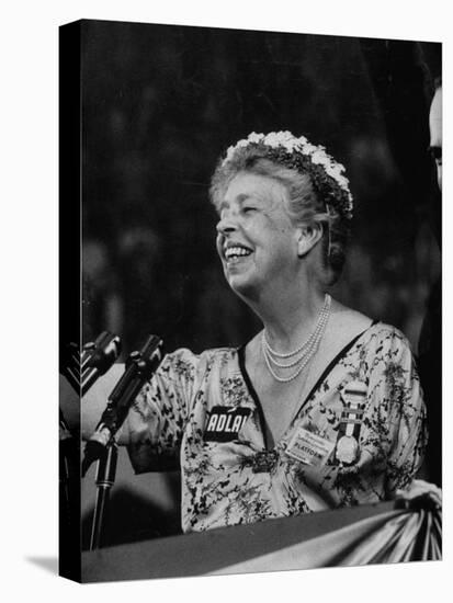 Mrs. Eleanor Roosevelt Speaking at the National Democratic Convention-null-Premier Image Canvas