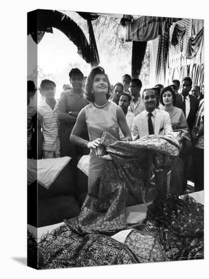 Mrs. Jacqueline Kennedy on Tour in India-Art Rickerby-Premier Image Canvas